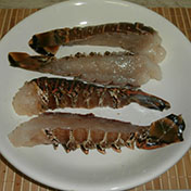 Lobster tails cut in half - lobster recipe by sapmer