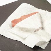 wrapped tuna piece in a cloth - how to defrost